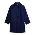 "Ami Paris" Manteau homme bleu en coton coupe standard