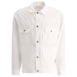 "Sacai" Chemise homme blanche en coton coupe standard
