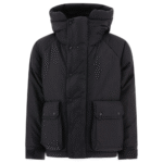 "Maison Kitsuné x And Wander" Doudoune homme noire en nylon coupe regular