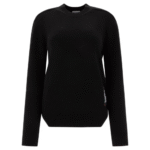 "Burberry" Pull femme noir en coton coupe standard