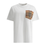 "Burberry" T-shirt femme blanc en coton coupe décontractée