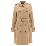 "Burberry" trench femme beige en coton coupe regular
