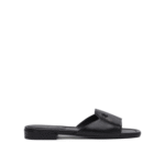 "Jimmy Choo" Sandales femme noires en cuir style élégant