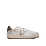 "Philippe Model Paris" Sneakers homme argent en cuir et tissu