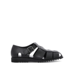 "Paraboot" Sandales homme noires en cuir avec semelle en caoutchouc