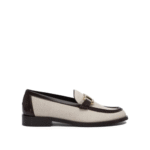 "Ferragamo" Mocassins femme beige en tissu