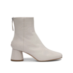 "Halmanera" bottine gris cuir coupe classique