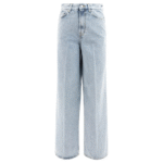"Toteme" jean femme bleu clair en denim coupe regular taille haute