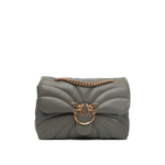 "Pinko" sac bandoulière femme vert en cuir Love Bag Puff matelassé papillon