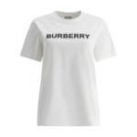 "Burberry" t-shirt femme blanc en coton col rond avec logo