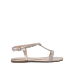 "Ninalilou" sandales femme argentées en cuir