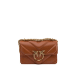 "Pinko" sac bandoulière femme marron en cuir