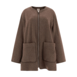 "Toteme" veste femme marron en laine feutrée coupe oversize