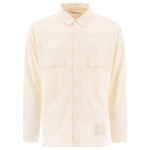 "Nonnative" chemise homme beige en coton et soie