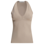 "Max Mara" top femme beige en viscose à col halter