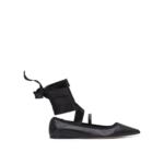 "Ferragamo" ballerines femme noires en cuir véritable à semelle souple