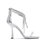 "Jimmy Choo" sandales femme argentées en cuir