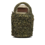 "Ibeliv" sac à main femme vert en raphia fait main