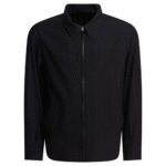 "Kaptain Sunshine" veste homme noire en laine et soie coupe regular