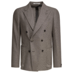 "Tagliatore" blazer homme gris en soie et laine