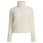 "Rakkì" pull femme blanc en laine mérinos