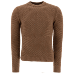 "Rakkì" pull homme marron en laine mérinos