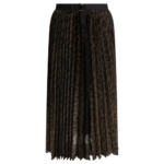 "Sacai" jupe femme marron plissée imprimé léopard en polyester