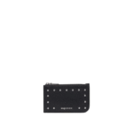 "Alexander McQueen" porte-cartes homme noir en cuir