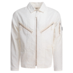 "C.P. Company" surchemise homme blanche en coton et lin