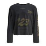 "RRR123" t-shirt homme noir manches longues en coton