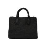 "Ibeliv" sac à main femme noir en raphia