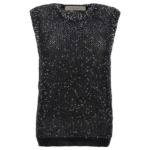 "Golden Goose" top femme noir sequins polyamide
