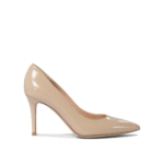 "Gianvito Rossi" escarpins femme beiges en cuir verni talon 85 mm