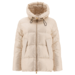 "Tatras" doudoune femme beige Arali en nylon avec duvet