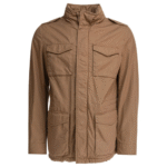 "Herno" manteau marron en coton pour homme