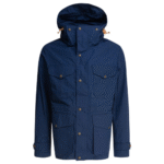 "Manifattura Ceccarelli" manteau bleu en nylon et coton coupe regular pour homme