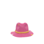 "The Hat Gang" chapeau rose en papier tressé pour femme