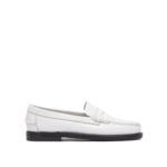 "Sebago" mocassins blancs en cuir pour femme
