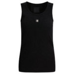 "Givenchy" débardeur côtelé noir en coton pour femme