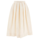 "Sandbeige" jupe blanche en polyester et coton pour femme