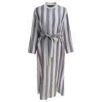 "Max Mara S" robe blanche en ramie et coton pour femme