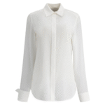 "Max Mara Sportmax" chemise femme blanche en soie coupe regular