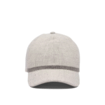 "Brunello Cucinelli" casquette femme grise lin