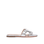 "Santoni" sandales femme argentées cuir