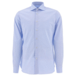 "Borriello" chemise Idro homme bleu clair en coton coupe classique