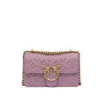 "Pinko" sac bandoulière femme violet cuir