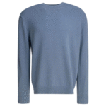 "Beams Plus" pull homme bleu clair en polyester coupe relaxed