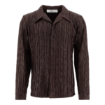 "Séfr" chemise homme marron Jagou en polyester