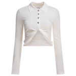 "Courrèges" top femme blanc en coton