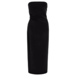 "F.IT" Robe femme noire en polyester stretch coupe regular